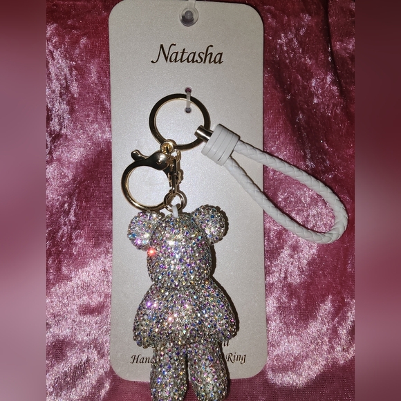 Natasha Couture Accessories - NWT Sparkling Bear 🐻✨️Purse✨️🐻 Charm/ Key HOLDER 🐻✨️